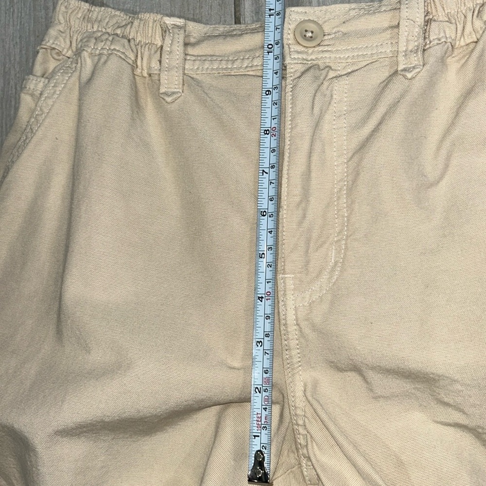 Aerie Barrel Leg Pants Chinos Size Small Cake Batter Cream - Picture 6 of 12